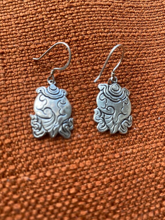 Conch Earring Handmade 925 Silver Jewelry Dangle … - image 5
