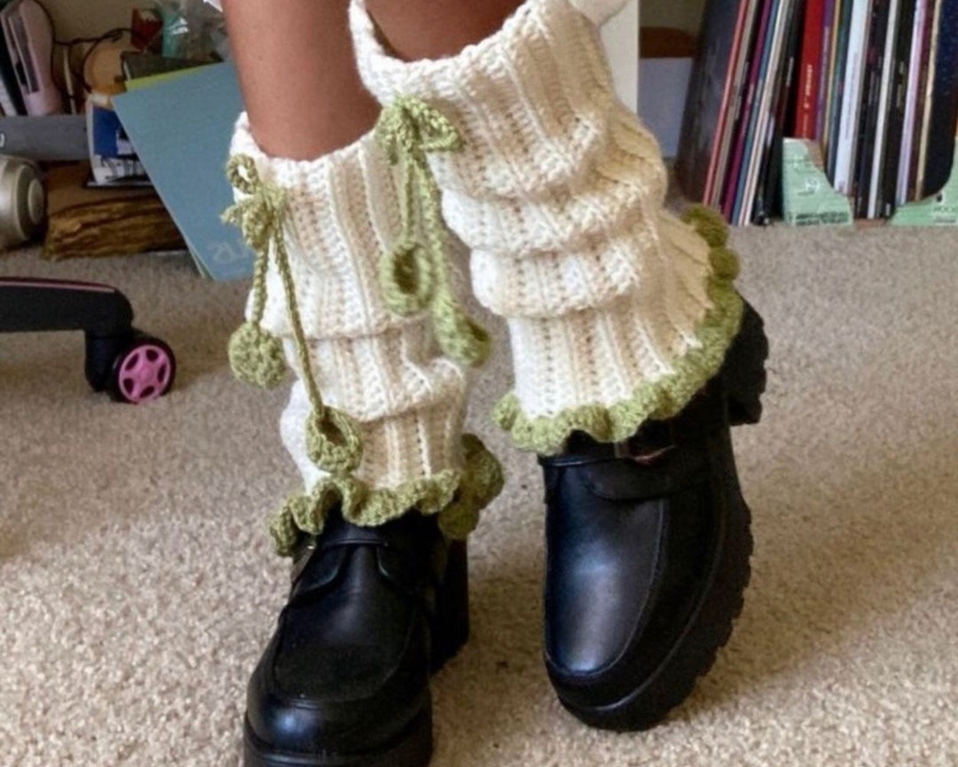 Over the Knee High Socks, Leg Warmer With Pure Colors, Handmade Knitted