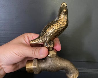 Vintage Brass Quail Garden Faucet