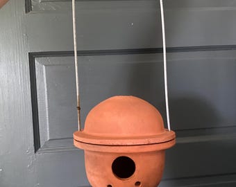 Vintage Vermont Bennington BirdHouse/ Nesting Box Terra Cotta pottery