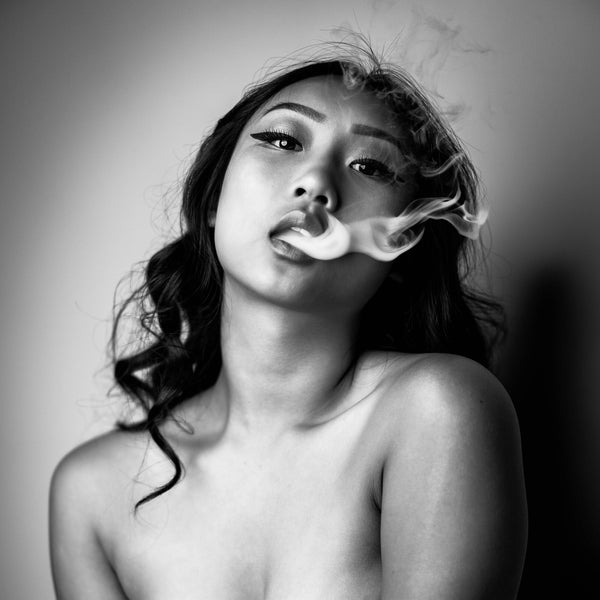 Femme asiatique nue, Sexy Girl Art, Naked Girl Art, Erotic Woman Canvas, Sensual Art,, B&W Nude poster of Angelica