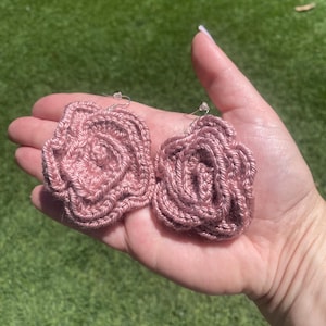 Crochet Rose Garden Earrings