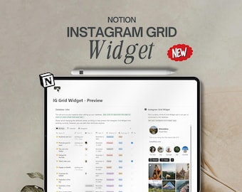 Notion Instagram Grid Widget for Social Media Managers