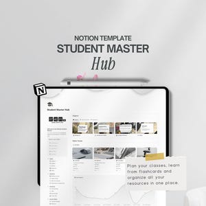 Notion Studenten-Planer-Vorlage Kurs-Tracker Studie Karteikarten Ressourcen-Hub Universitätsplaner