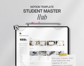 Notion Digital Student Planner Template Classes Tracker Study Flashcards Resources Hub Academic Planner