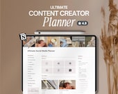 Social Media Content Planner Template Content Creator Planner Social Media Manager Social Media Tracker Notion Template Content Calendar