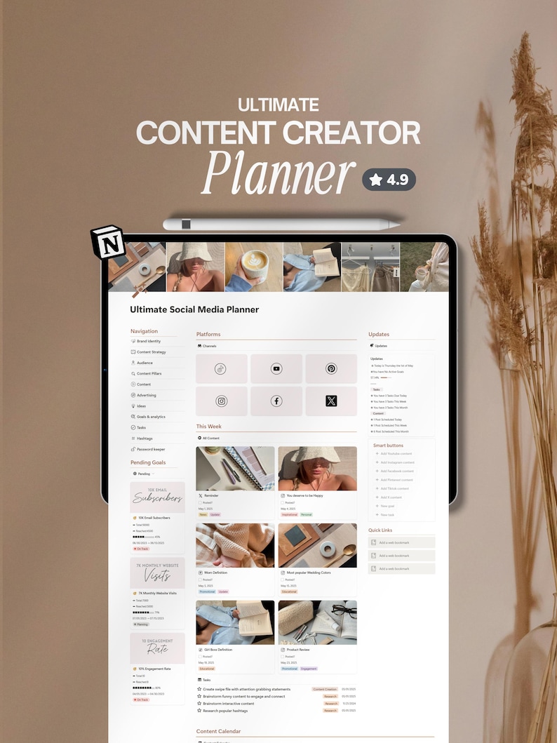 Never Miss a Post Again! Social media content planner & tracker. Schedule content, manage platforms, and measure success. Free yourself to create!