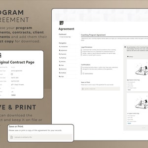 Notion Template Coaching Client Portal Course Planner Notion Planner ...