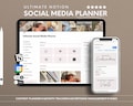 Social Media Content Planner Template Content Creator Planner Social Media Manager Social Media Tracker Notion Template Content Calendar product logo