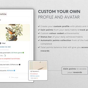 Notion Habit Tracker Digital Gamified Template Productivity Planner ...