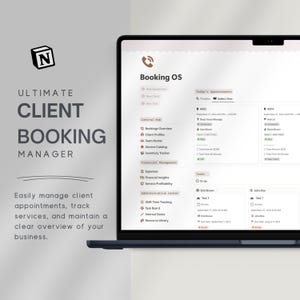 Client Booking Manager Notion Template Salon Client Appointment Booking Small Business Booking CRM Notion Business Planner Beauty Salon CRM
