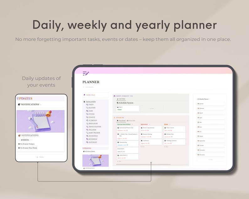 Ultimate ADHD Planner Notion Digital Planner ADHD Notion Template Life Ultimate ADHD Planner Notion Digital Planner ADHD Notion Template Life