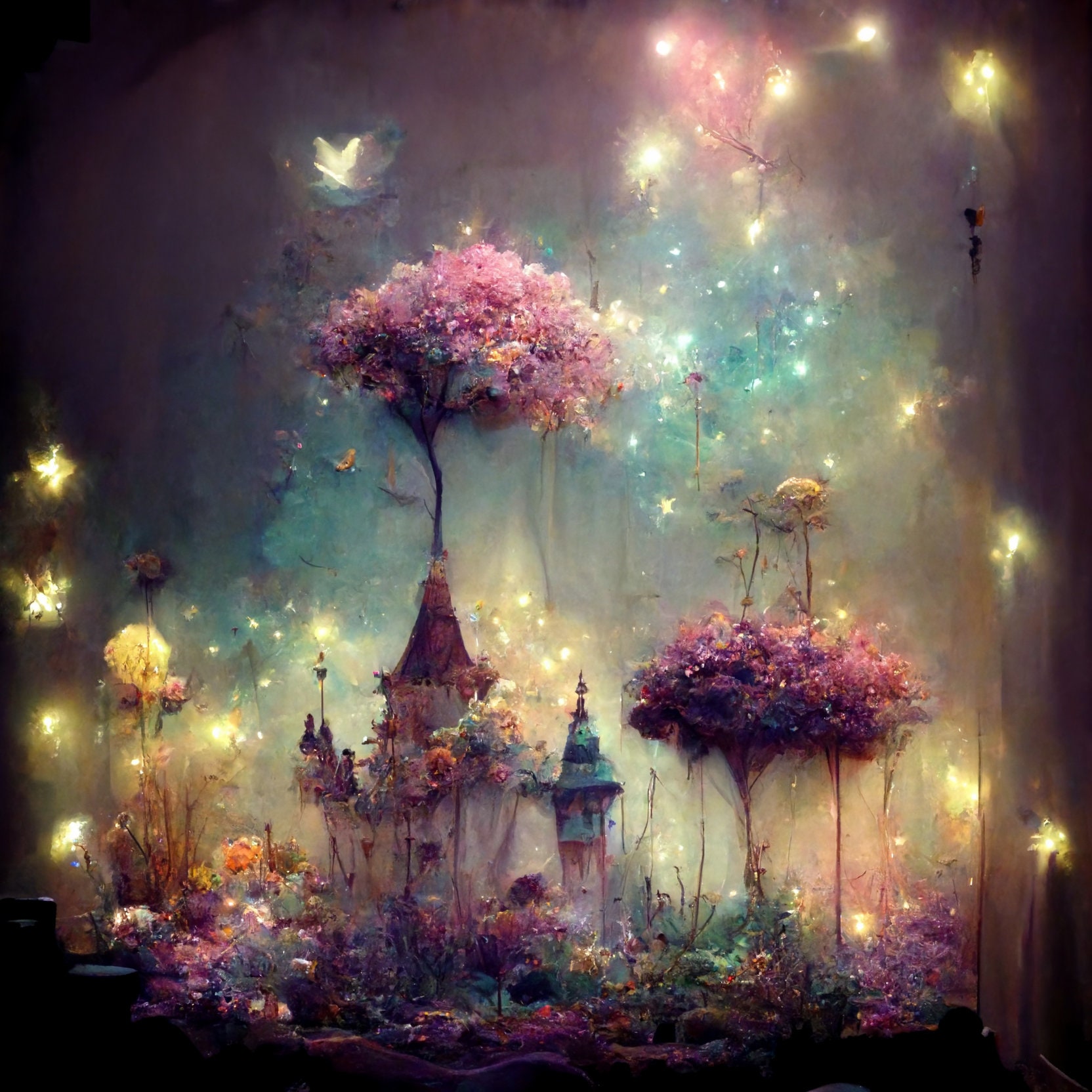 Fairy Princess And Unicorn Diamond Painting Art Magical Forest Castle  Landscape Mosaic Cross Stitch Handwork Gift Room Decor