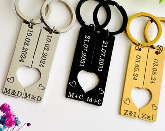 Relationship date keychain discount