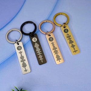 Personalized Scannable Spotify Code Keychain | Music Gift