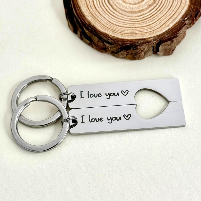 Key Ring Sentiment Personalised Couple Keyring Set, It Started With A Message Gift - Etsy UK