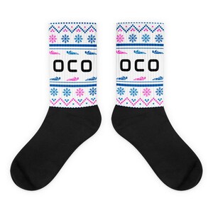 Formula 1 Esteban Ocon Alpine Christmas Winter Crew Socks
