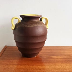A Mid-century Earthenware Vase by Upsala Ekeby Sweden - Swedish Pottery - Scandinavian Pottery - Vase with Handles - Swedish Ceramics