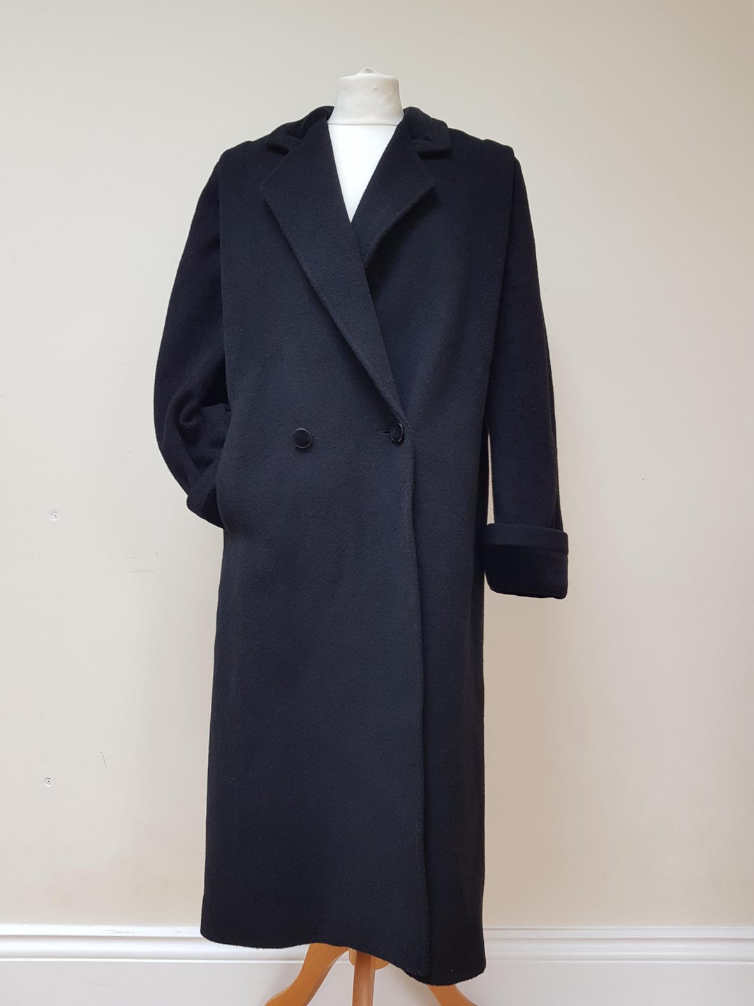 Vintage Black May Of London Wool Coat S/M main image 0