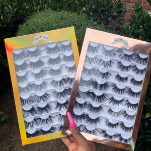 16 Pairs of lashes | Lash Set | Lash Book | Wholesale Lashes | 25 MM Lashes | Mink Lashes | Faux Mink Lashes