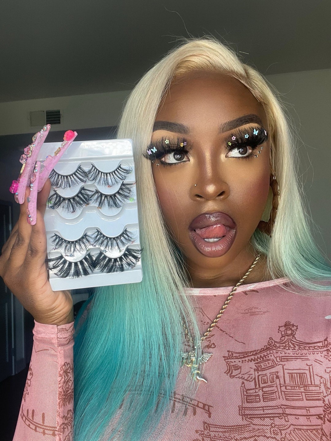 Butterfly Lashes Glitter Lashes Confetti Lashes Colored Lashes