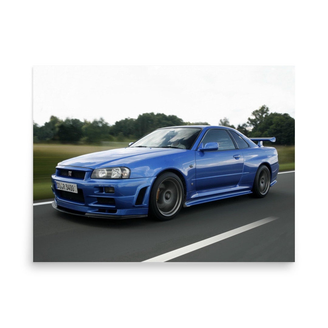 Nissan GT-R R34 Skyline Poster for Your Room Wall High - Etsy