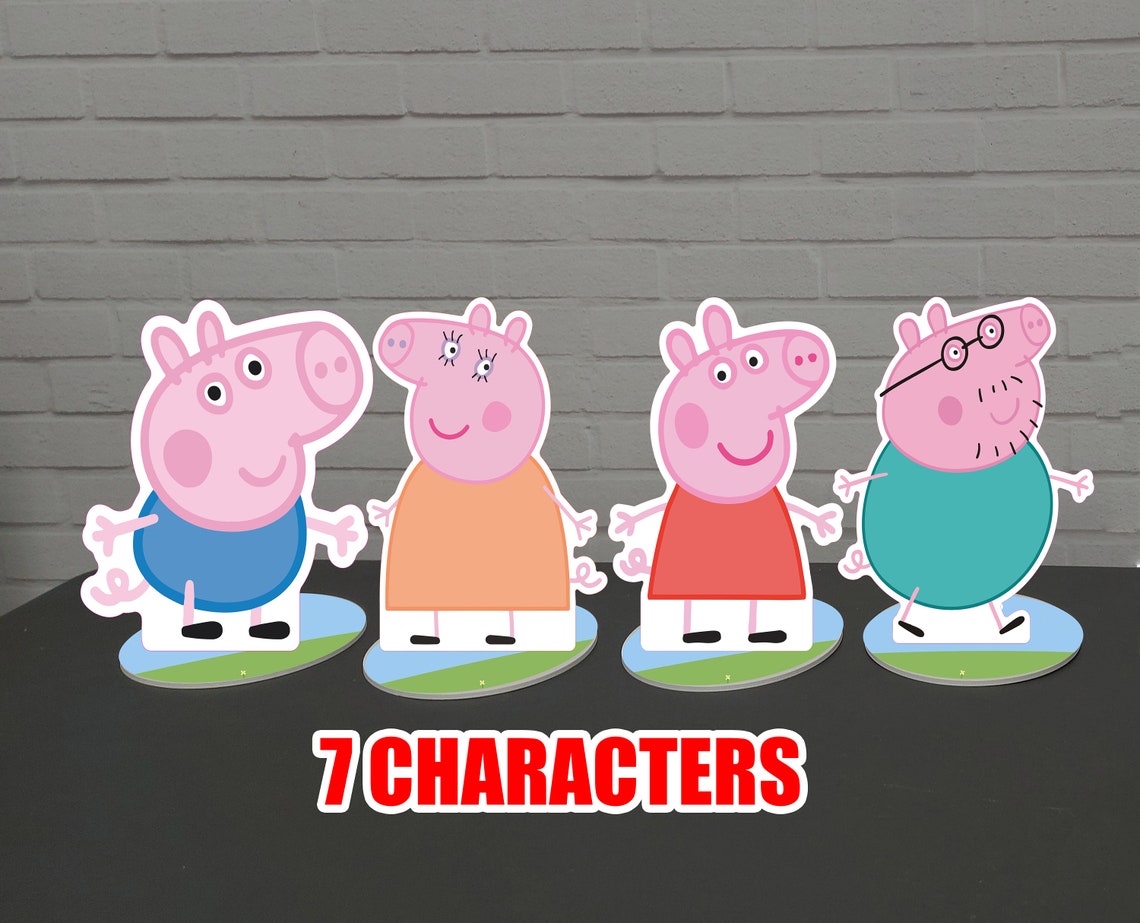 PEPPA PIG CENTERPIECE Peppa Pig Table Topper Peppa Pig Etsy Canada