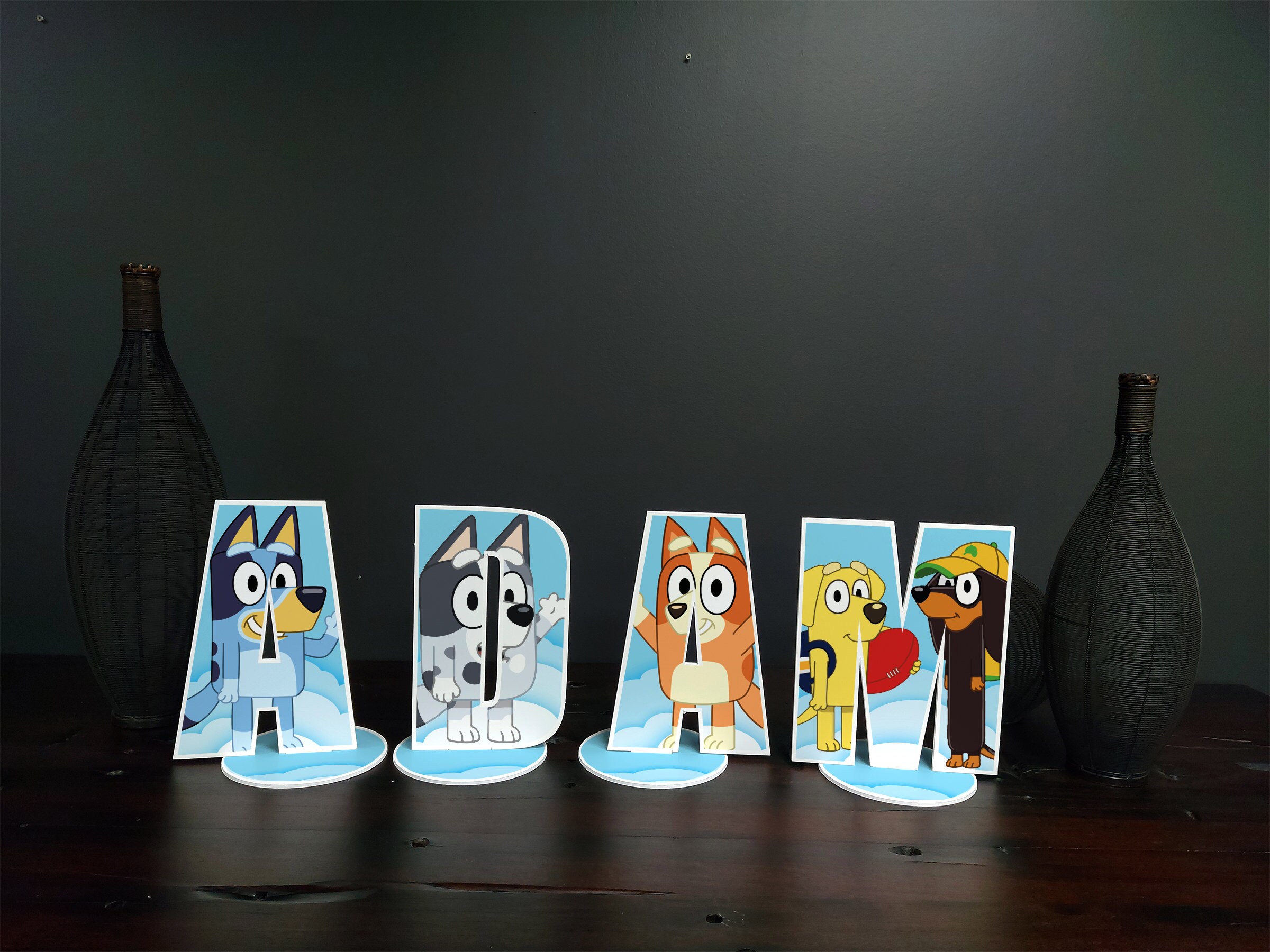 BLUEY CENTERPIECE Bluey Table Birthday Topper Bluey Standee Etsy Canada