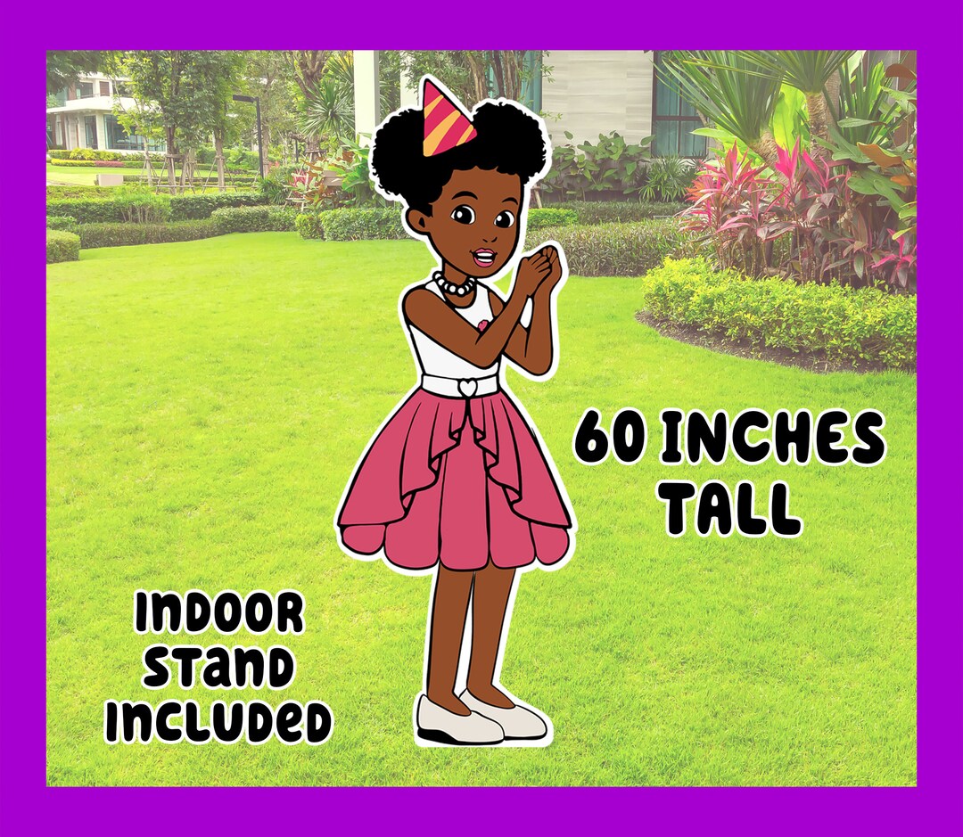 60 Inch Tall Gracie's Corner Easel Stand. Birthday Decoration, Cutout