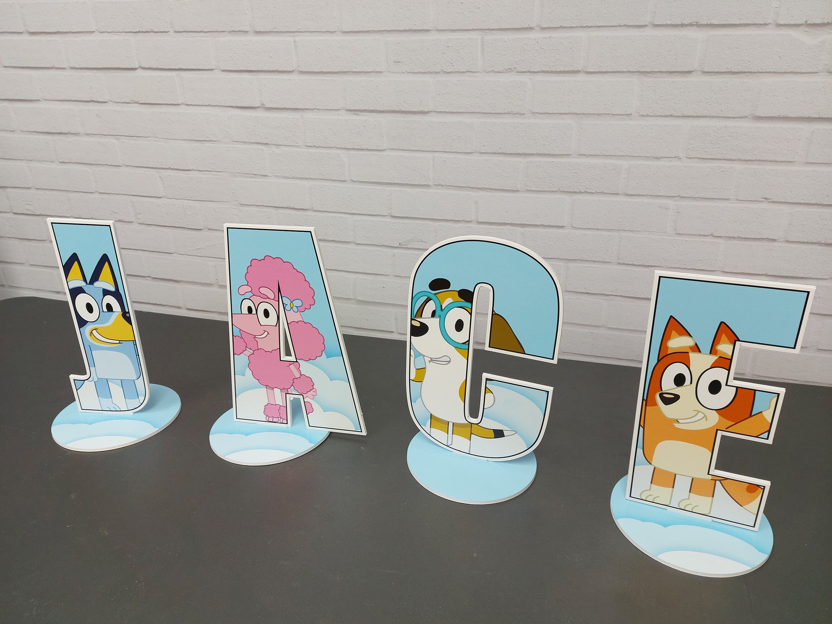 BLUEY CENTERPIECE Bluey Table Birthday Topper Bluey Standee Etsy Canada