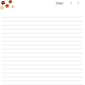Floral Daisy Letter Writing Template