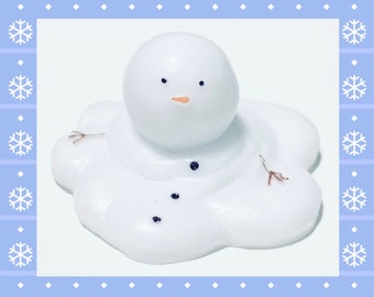 Adorable Melting Snowman Decoration - Winter Christmas - Epoxy Resin