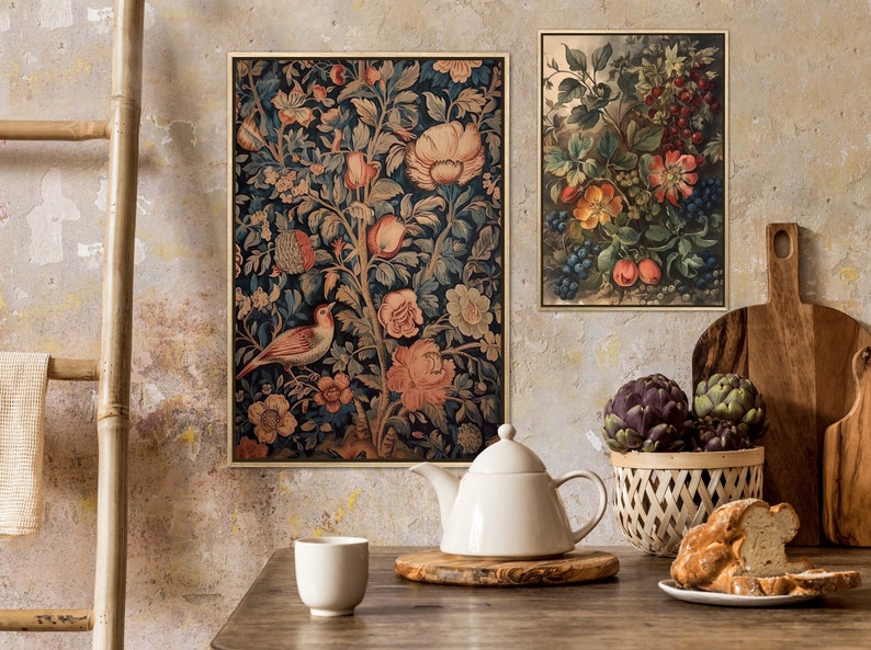 Printable Vintage Gallery Wall Art SET of 10 Antique Prints Warm