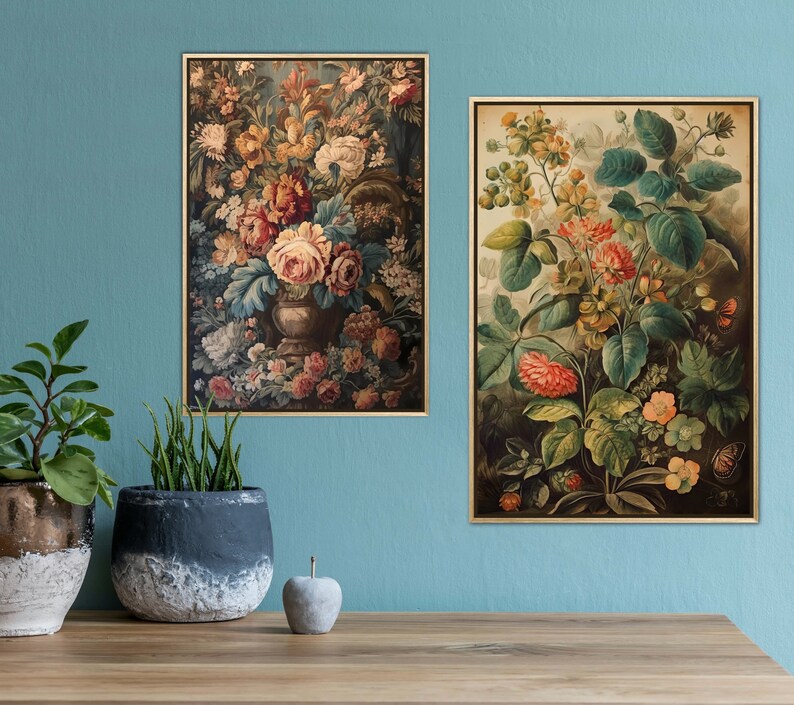 Printable Vintage Gallery Wall Art SET of 10 Antique Prints Warm
