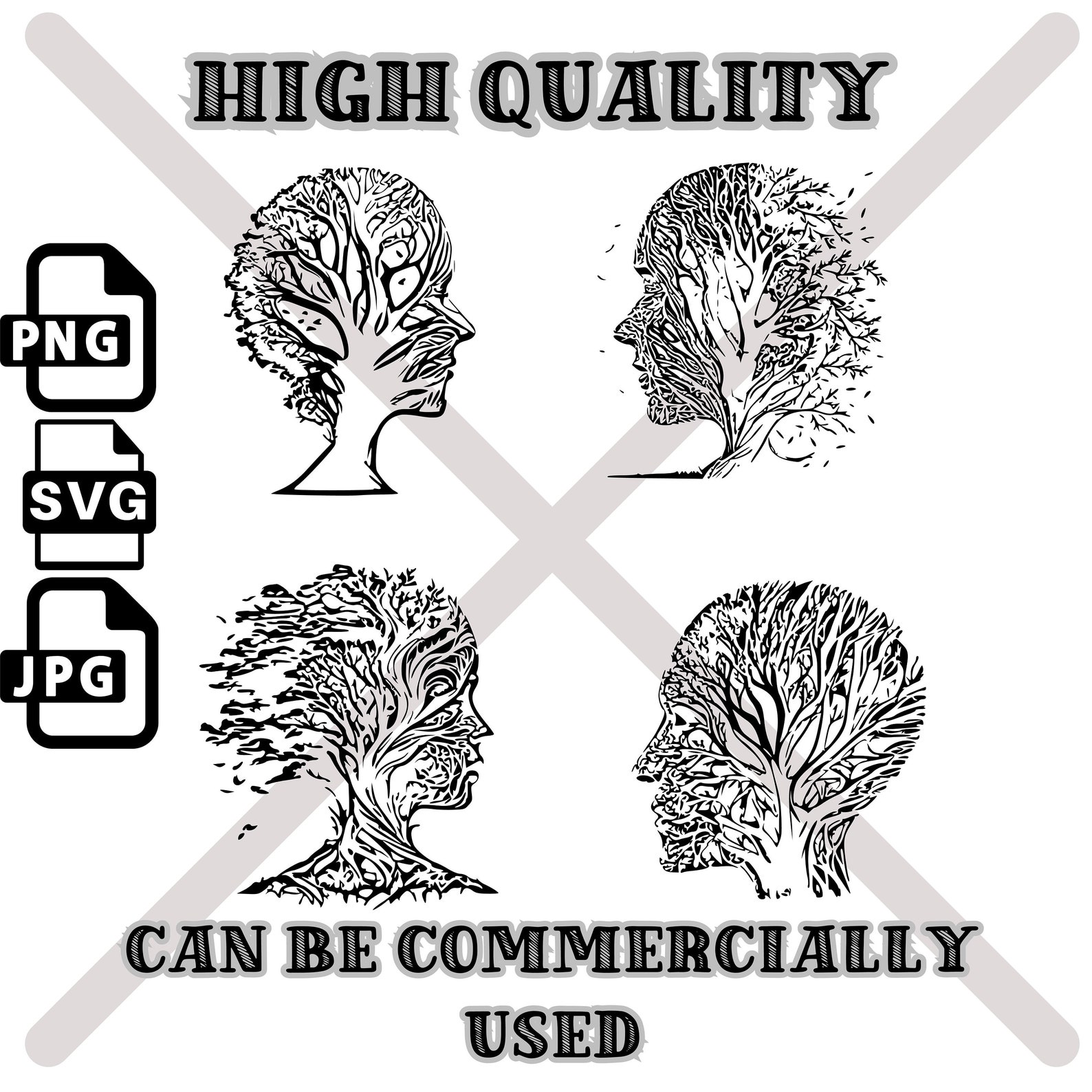 Dreaming Tree SVG, Dreaming Tree Face SVG Designs, Tree Face, SVG Tree