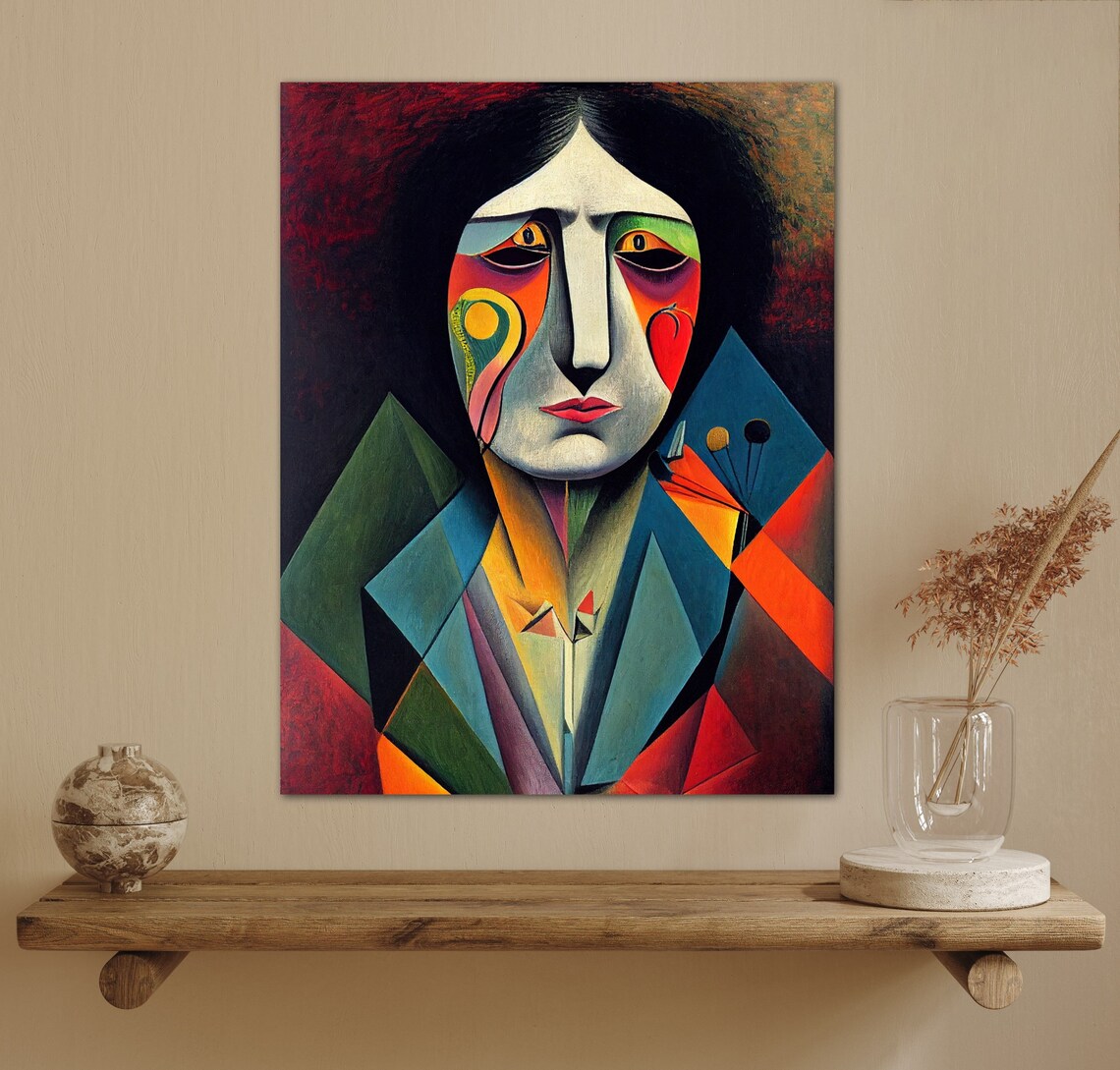Pablo Picasso the Weeping Woman Set of 2 Digital Art Inspired by the