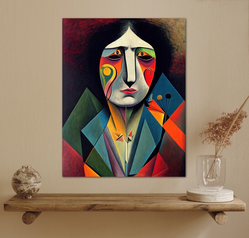 Pablo Picasso the Weeping Woman Set of 2 Digital Art Inspired by the