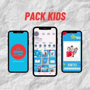 Pack of editable templates in Canva Kids model