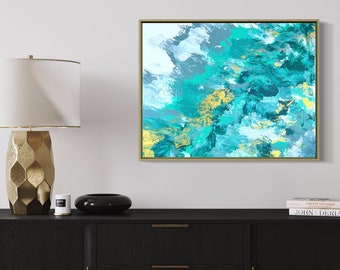 Abstracto Grande Arte Original-Acrílico Fluido Arte Pour-24" x 30"