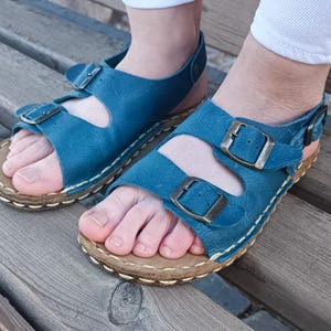 Copper Earthing Barefoot Sandals – Minimalist Leather Shoes, Handmade Grounding Shoes for Women: Wide Toe Box, Zero Drop
