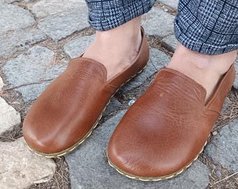 Handmade Leather Barefoot Shoes: Wide Toe, Zero Drop, Grounding Option