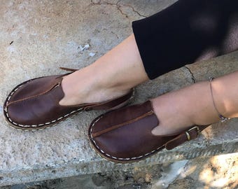 Minimalist Barefoot Sandals Women, Handmade Dark Brown Color Leather, Copper Grounding, Sustainable Wide Toe Zero Drop Shoes