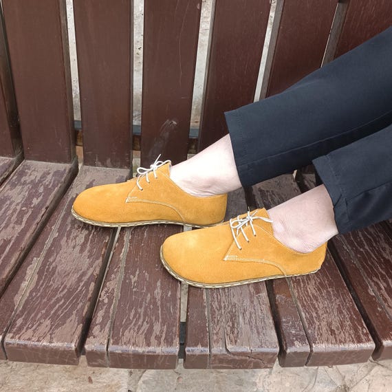 Mustard color suede shoes Mustard Suede Chelsea Boots – HolloMen main image 4