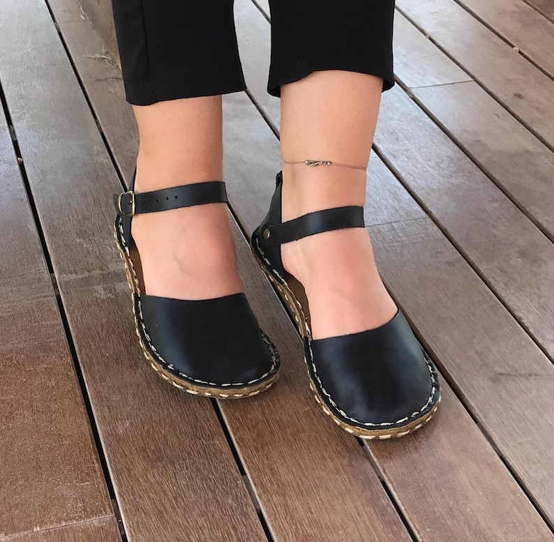 Wide Sandals For Women's, Sustainable Barefoot Sandals, Grounding Minimalist Shoes, Barefoot Leather Sandals, Hippie Vintage, Mary Janes image 5