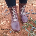 Barefoot Boots Handmade Leather Women's: Copper Grounding, Wide Toe, Zero Drop Base