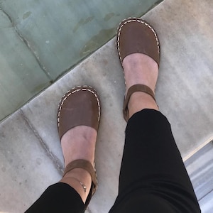 Grounding Leather Mink Sandals, Barefoot Sandals For Women, Sustainable Barefoot Sandals, Minimalist Shoes, Wide Sandals, Mary Janes