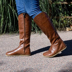 Stivali Lunghi Invernali Da Donna Con Zip: Cowboy Boots In Pelle, Impermeabili E Imbottiti - 3