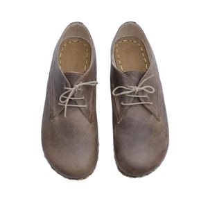 Earthing Shoes, Grounding Shoes Men, Wide Toe Box, Minimalist Barefoot Shoes, Handmade Leather Shoes, Men&#39;s Oxford Antique Mink Shoes