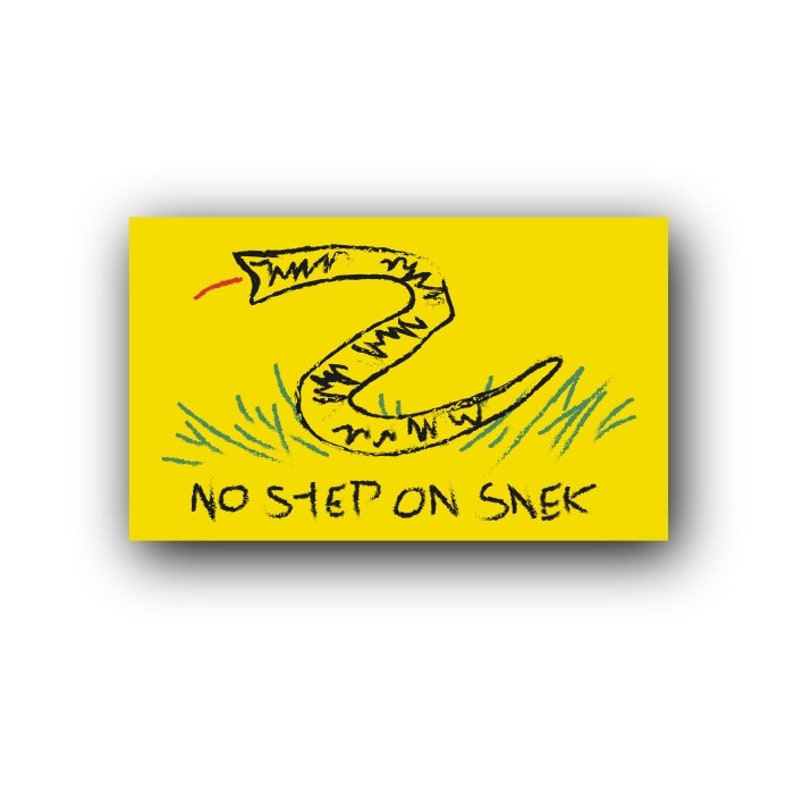 Gadsden 'No Step On Snek' Flag – 3x5 FT Premium Polyester – Funny Patriotic Banner