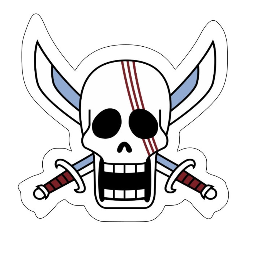 One Piece Shanks Crew Jolly Roger Decal Sticker Uv Water Etsy 